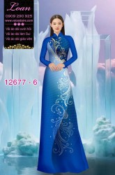 Vải áo dài họa tiết uốn lượn