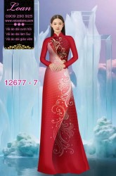 Vải áo dài họa tiết uốn lượn