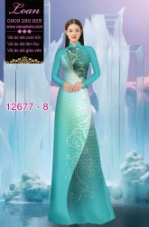 Vải áo dài họa tiết uốn lượn