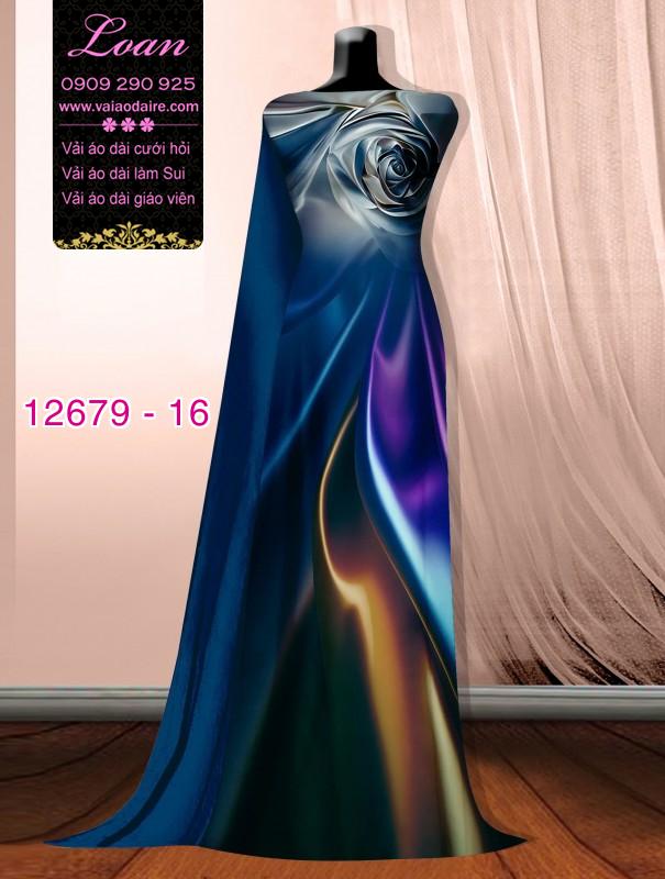 Vải áo dài ánh sáng ảo uốn lượn