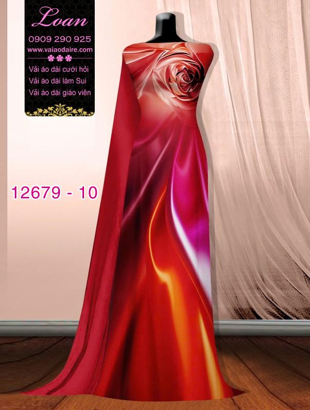 Vải áo dài ánh sáng ảo uốn lượn