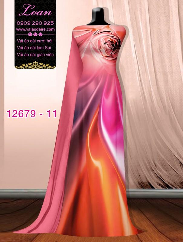 Vải áo dài ánh sáng ảo uốn lượn