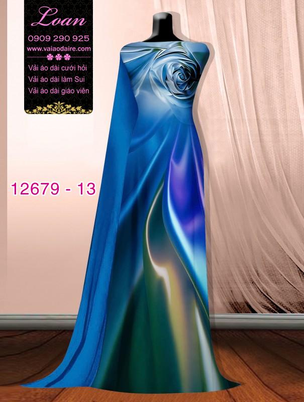 Vải áo dài ánh sáng ảo uốn lượn