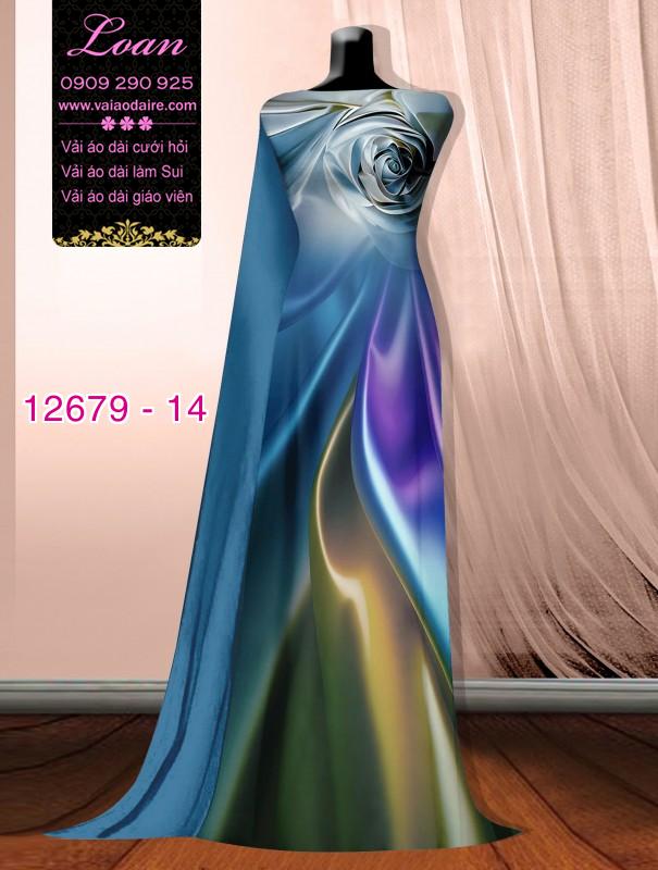 Vải áo dài ánh sáng ảo uốn lượn