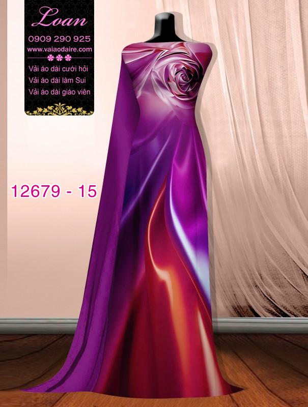 Vải áo dài ánh sáng ảo uốn lượn