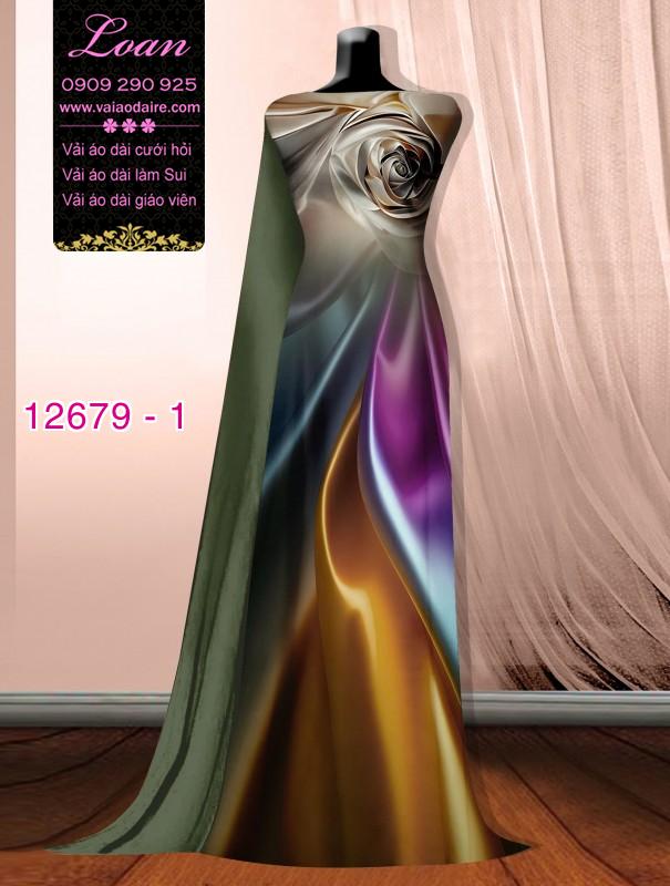 Vải áo dài ánh sáng ảo uốn lượn