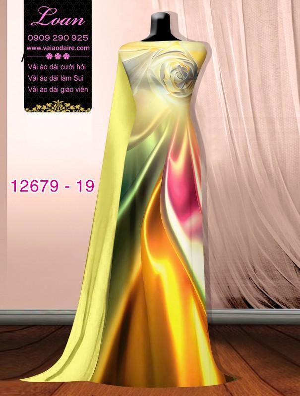 Vải áo dài ánh sáng ảo uốn lượn