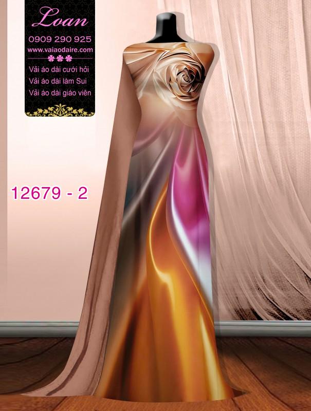 Vải áo dài ánh sáng ảo uốn lượn