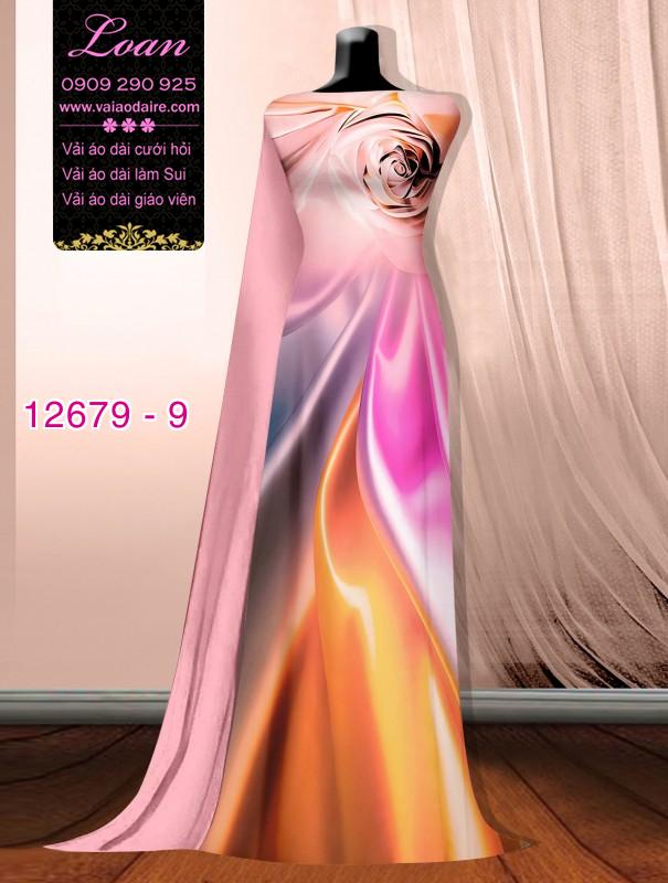 Vải áo dài ánh sáng ảo uốn lượn