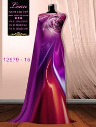 Vải áo dài ánh sáng ảo uốn lượn