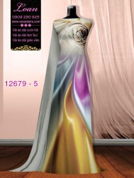 Vải áo dài ánh sáng ảo uốn lượn