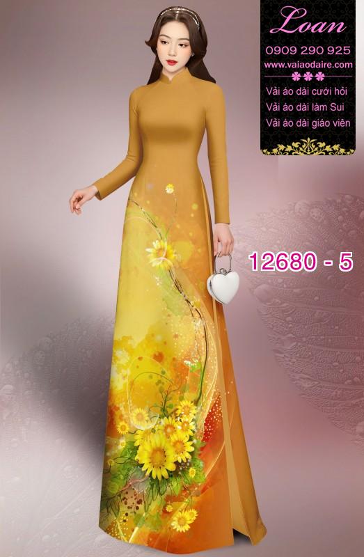 Vải áo dài hoa in 3D