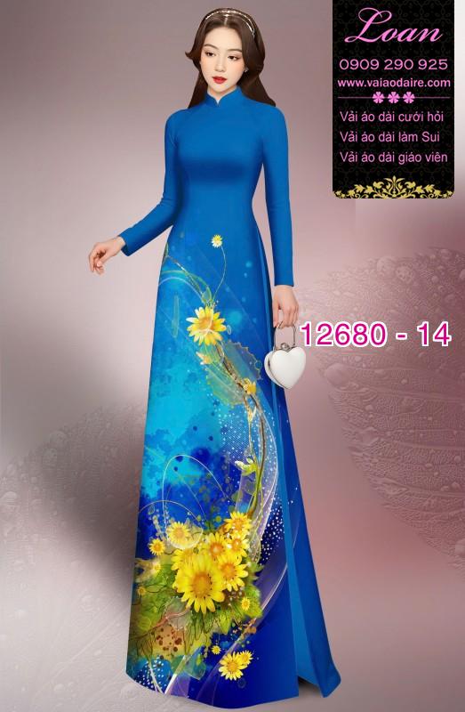 Vải áo dài hoa in 3D