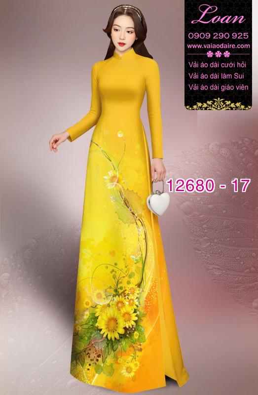 Vải áo dài hoa in 3D