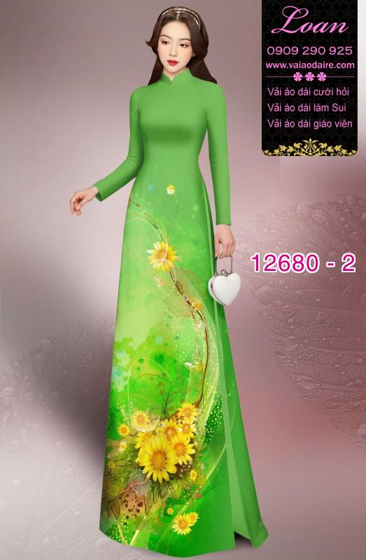 Vải áo dài hoa in 3D