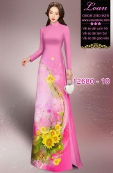 Vải áo dài hoa in 3D