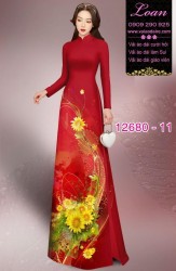 Vải áo dài hoa in 3D