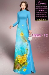 Vải áo dài hoa in 3D