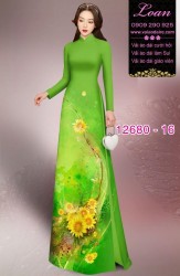 Vải áo dài hoa in 3D