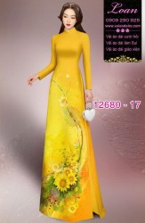 Vải áo dài hoa in 3D