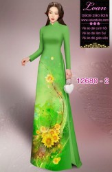 Vải áo dài hoa in 3D