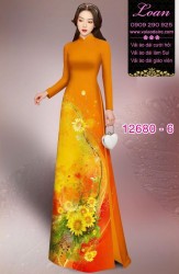 Vải áo dài hoa in 3D