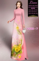 Vải áo dài hoa in 3D