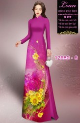 Vải áo dài hoa in 3D