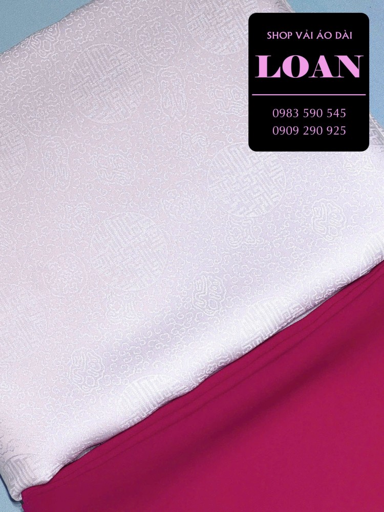 Vải áo dài gấm chữ hỷ Thái Tuấn