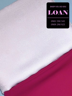 Vải áo dài gấm chữ hỷ Thái Tuấn-GT 12698