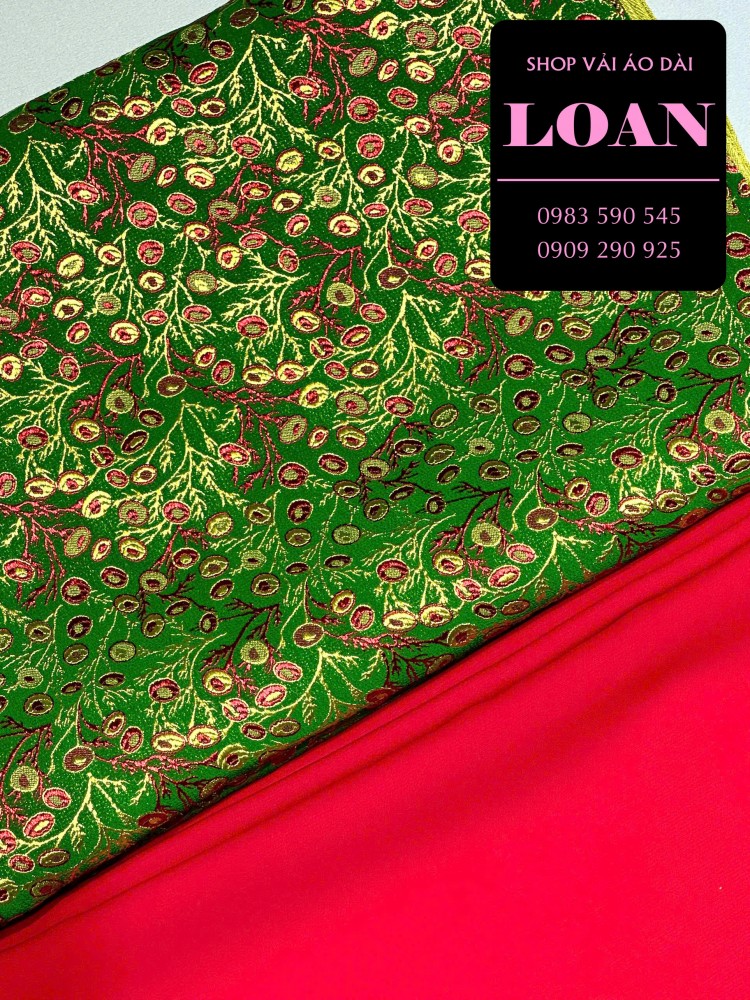 Vải áo dài gấm ngũ sắc Thái Tuấn