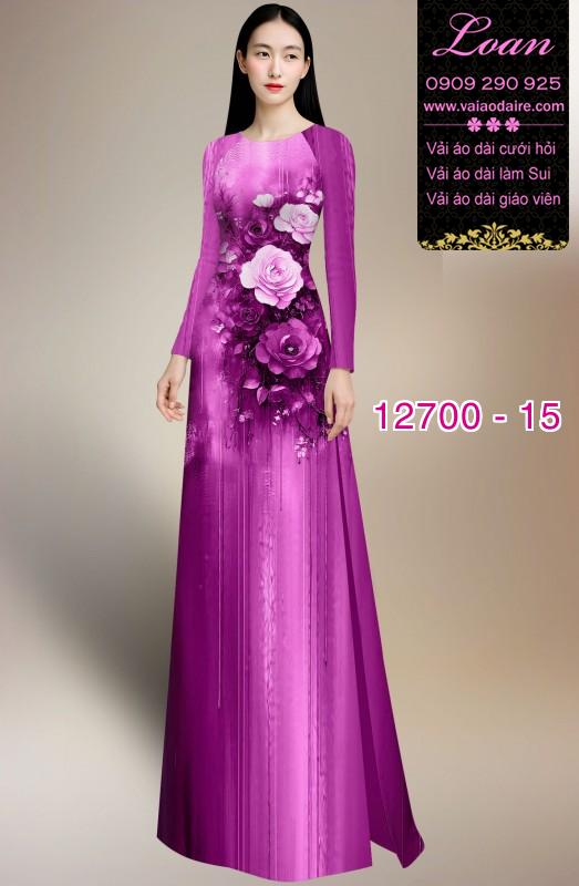 Vải áo dài hoa in 3D