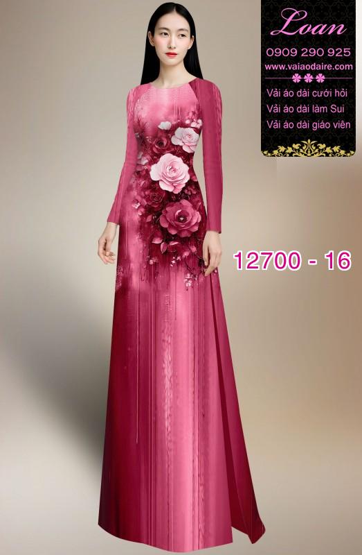 Vải áo dài hoa in 3D