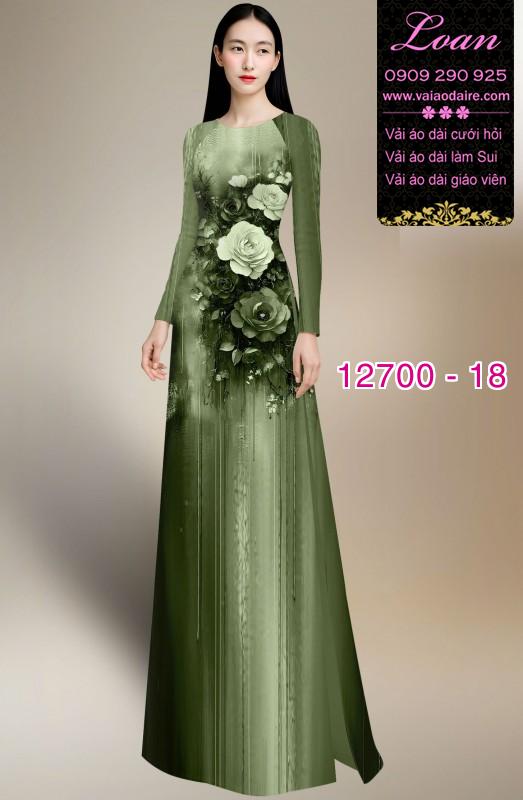 Vải áo dài hoa in 3D