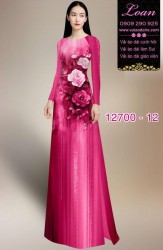 Vải áo dài hoa in 3D