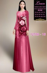 Vải áo dài hoa in 3D