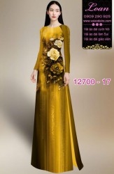 Vải áo dài hoa in 3D