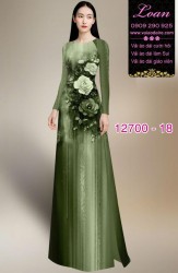 Vải áo dài hoa in 3D