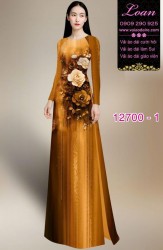 Vải áo dài hoa in 3D