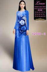 Vải áo dài hoa in 3D