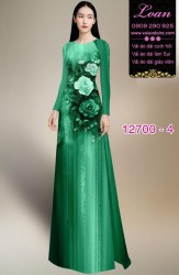 Vải áo dài hoa in 3D