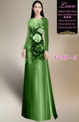 Vải áo dài hoa in 3D