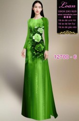 Vải áo dài hoa in 3D