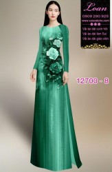 Vải áo dài hoa in 3D