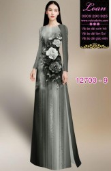 Vải áo dài hoa in 3D