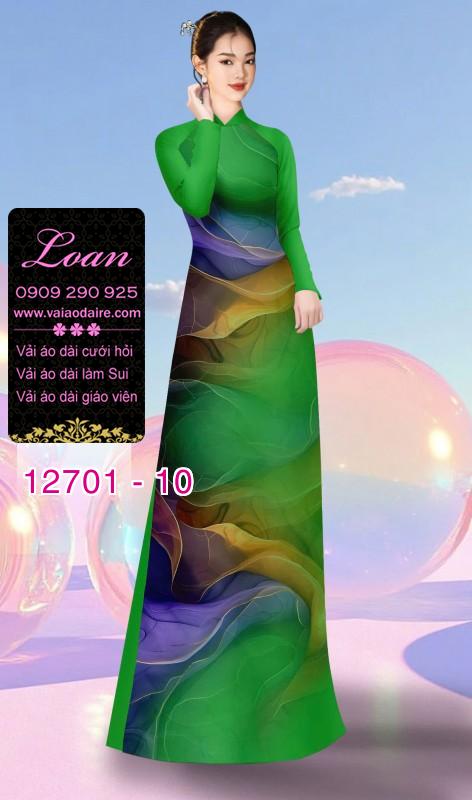 Vải áo dài vệt màu độc đáo