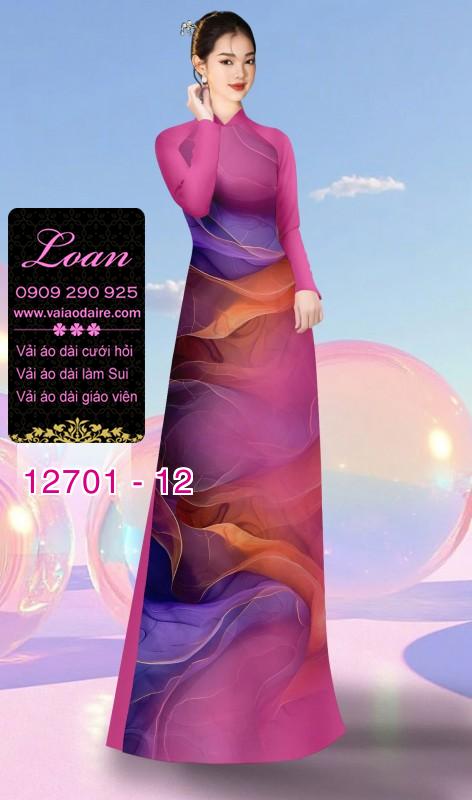 Vải áo dài vệt màu độc đáo