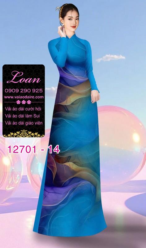 Vải áo dài vệt màu độc đáo