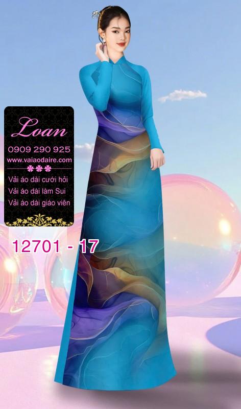 Vải áo dài vệt màu độc đáo