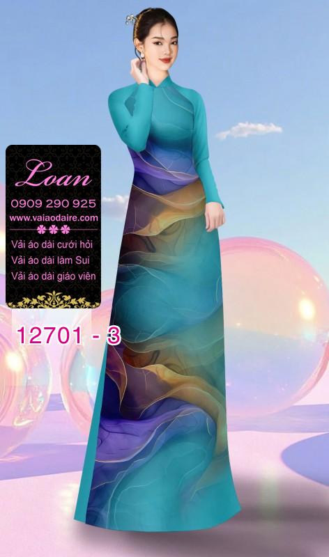 Vải áo dài vệt màu độc đáo